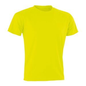 Spiro Adults Unisex Impact Aircool Tee / Flo Yellow